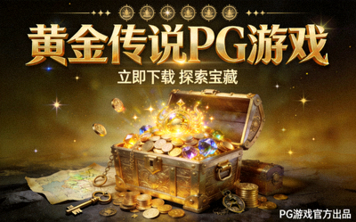 黄金传说PG游戏下载宣传图，金色传说主题与宝藏元素